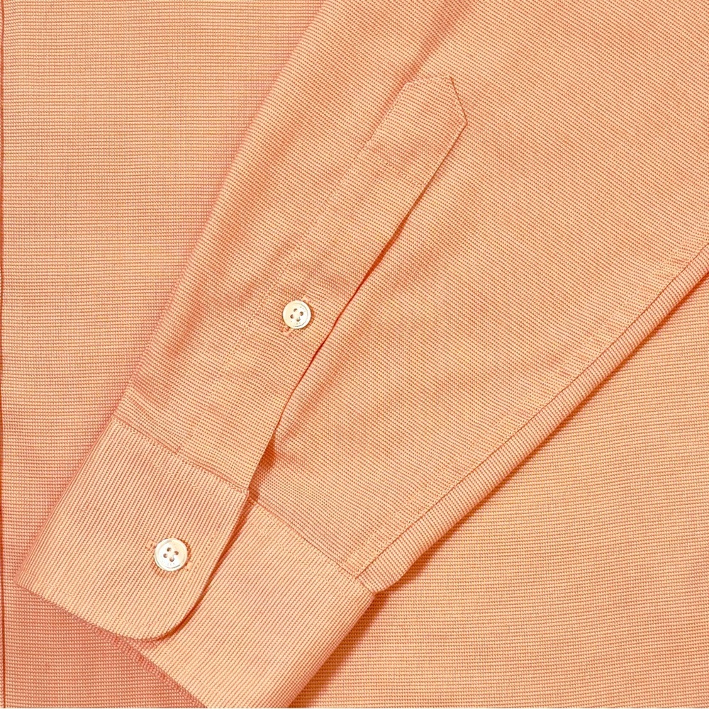 Tommy Hilfiger THFlex Athletic Fit Dress Shirt XL Peach Coral Button Front - Picture 6 of 13